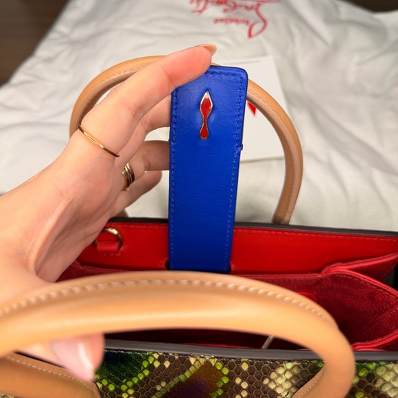 RARE Christian Louboutin Paloma Python Roccia - Small - Picture 13 of 16